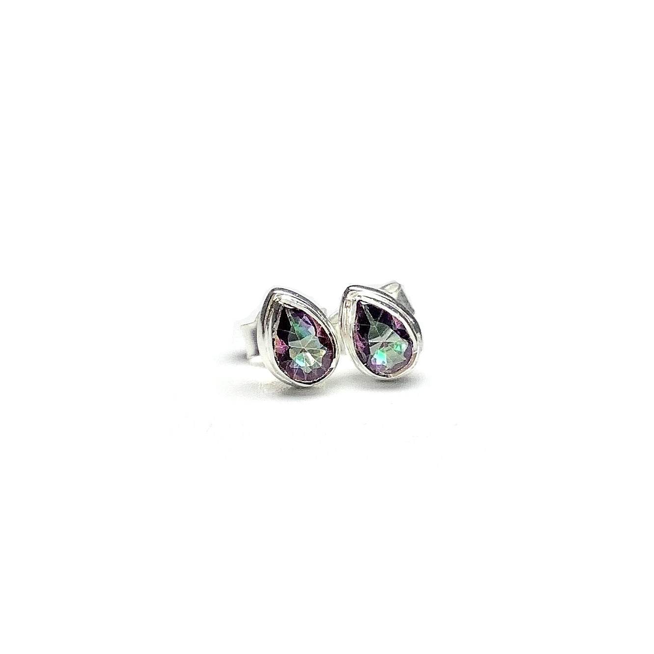 Mystic Topaz Stud Earrings - Rocks and Gems Canada