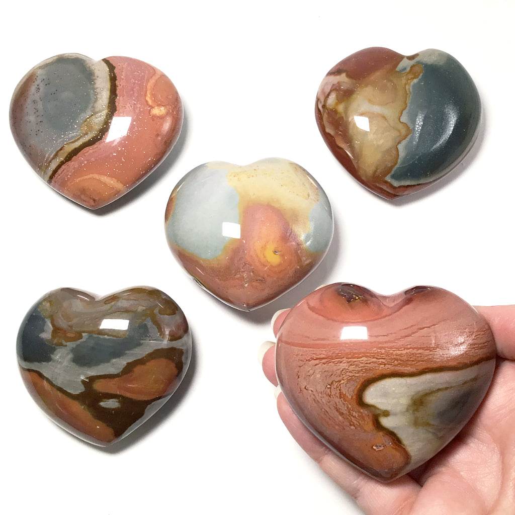 Polychrome Jasper Heart - Rocks and Gems Canada
