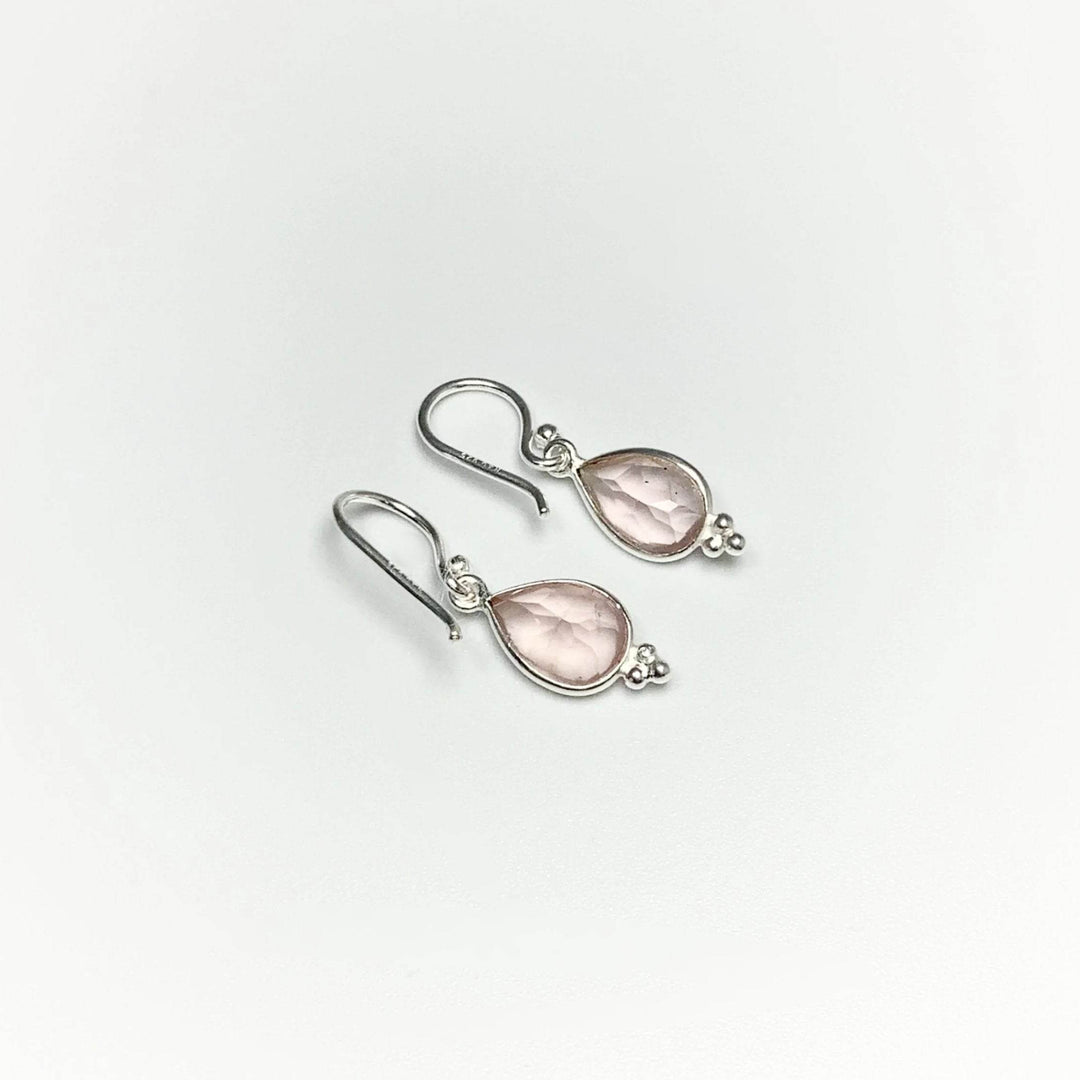 Rose Quartz Dangle Earrings - Rocks and Gems Canada
