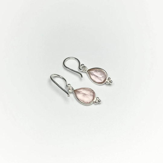 Rose Quartz Dangle Earrings - Rocks and Gems Canada