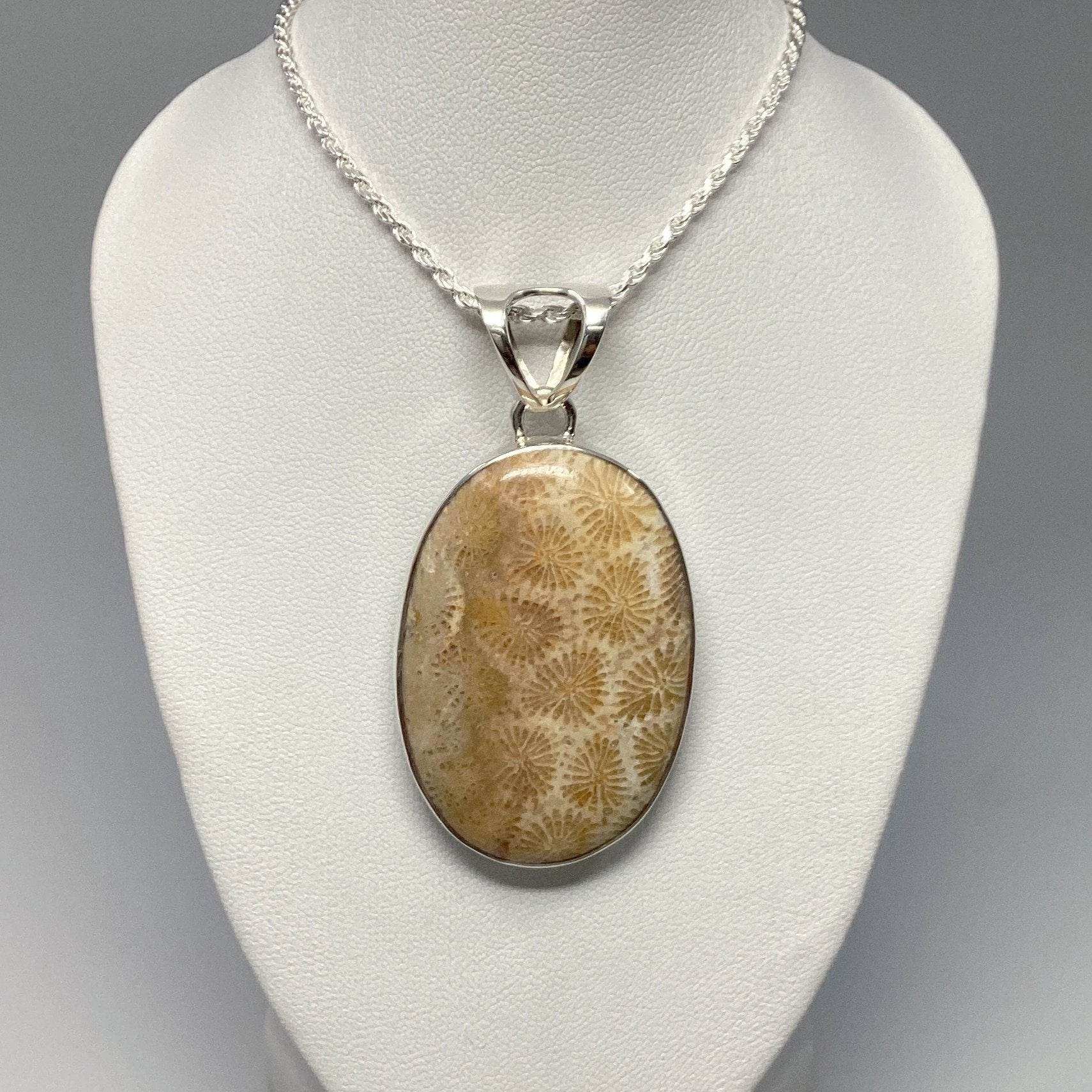 Fossilized Coral Pendant - Rocks and Gems Canada