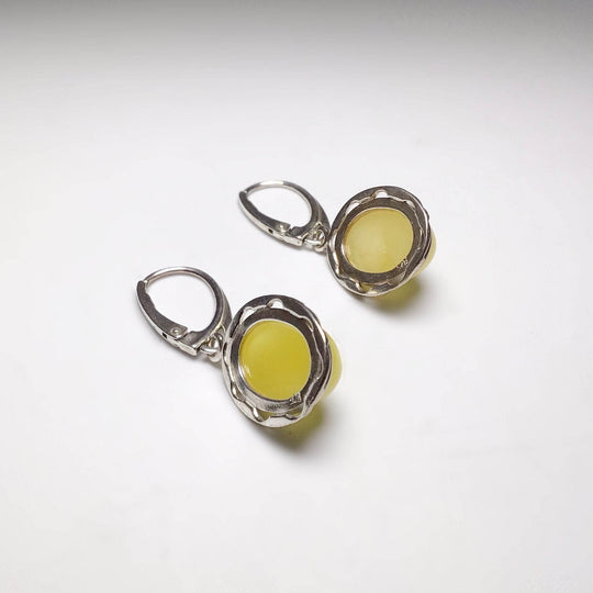 Butterscotch Amber Dangle Earrings - Rocks and Gems Canada