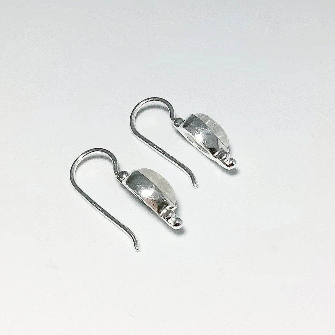 Rainbow Moonstone Dangle Earrings - Rocks and Gems Canada
