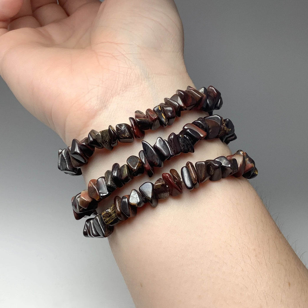 Mixed Tiger Iron Chip Beaded Bracelet - Rocks and Gems Canada