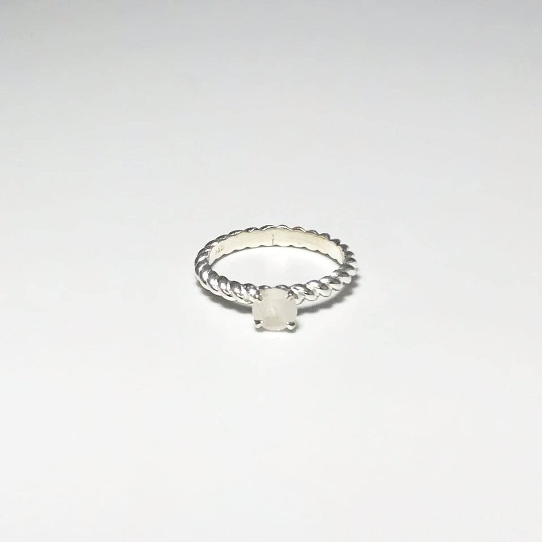 Rainbow Moonstone Ring - Rocks and Gems Canada