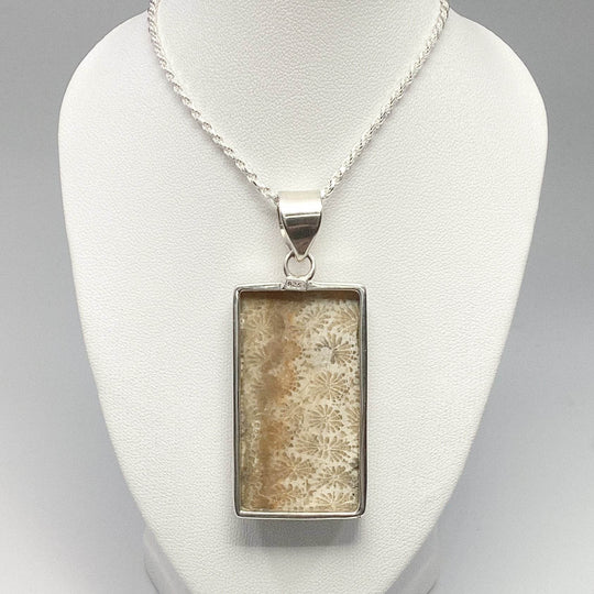 Fossilized Coral Pendant - Rocks and Gems Canada