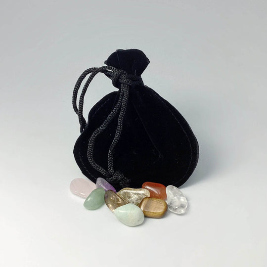 Mini Chakra Tumbles Pouch - Rocks and Gems Canada