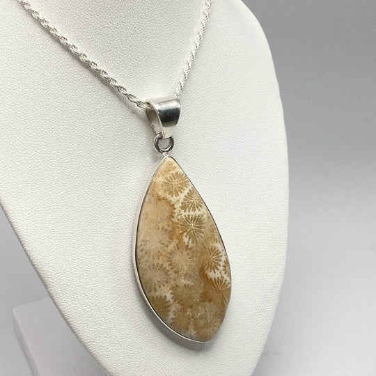 Fossilized Coral Pendant - Rocks and Gems Canada