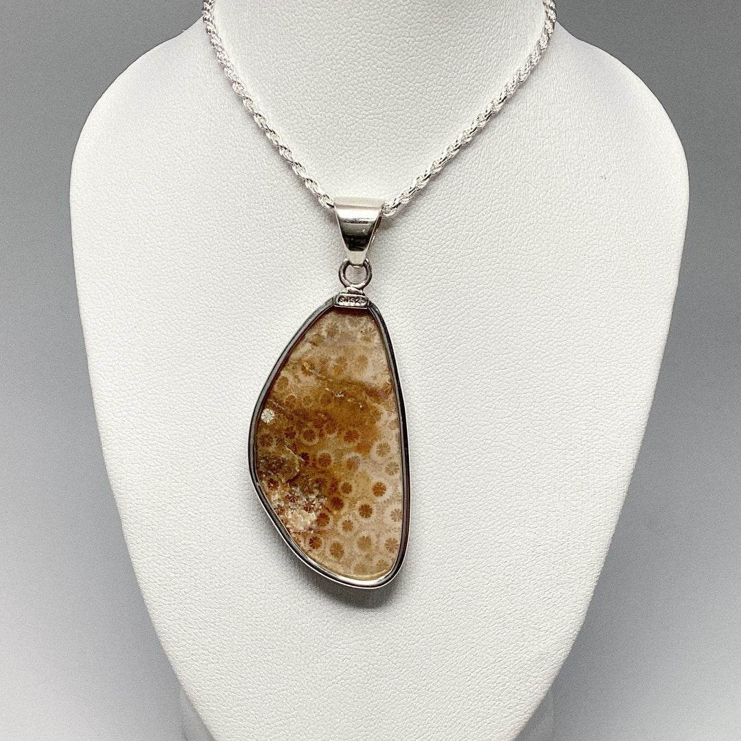 Fossilized Coral Pendant - Rocks and Gems Canada
