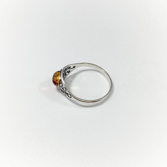 Cognac Amber Ring - Rocks and Gems Canada