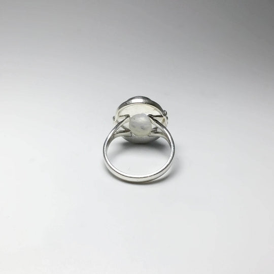 Rainbow Moonstone Ring - Rocks and Gems Canada