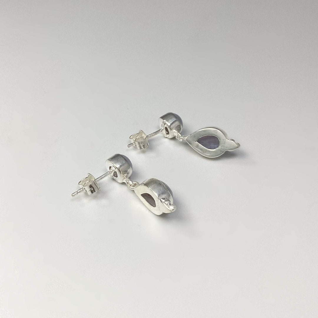 Blue Lace Agate Stud Earrings - Rocks and Gems Canada