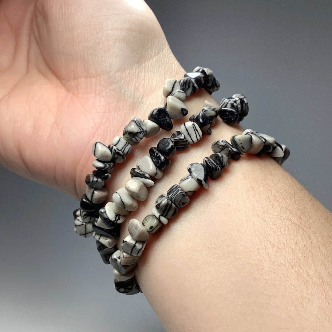 Web Jasper Chip Beaded Bracelet - Rocks and Gems Canada