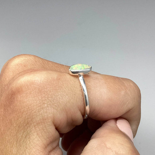 Faceted Ethiopian Fire Opal Ring - Rocks and Gems Canada