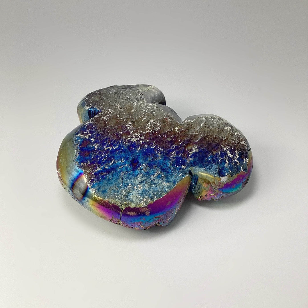 Rainbow Amethyst Druze Cluster Bear Carving - Rocks and Gems Canada