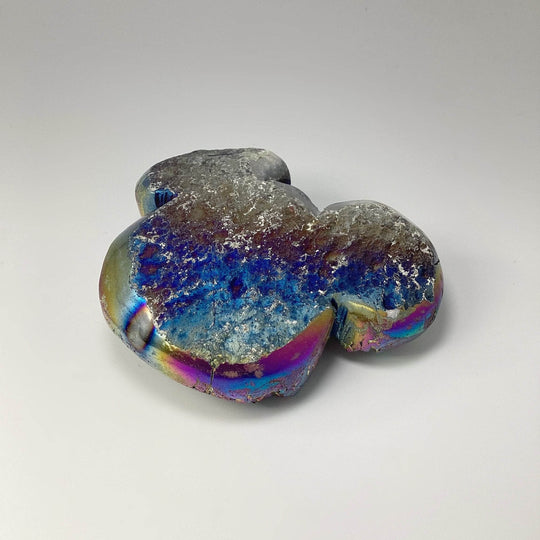 Rainbow Amethyst Druze Cluster Bear Carving - Rocks and Gems Canada