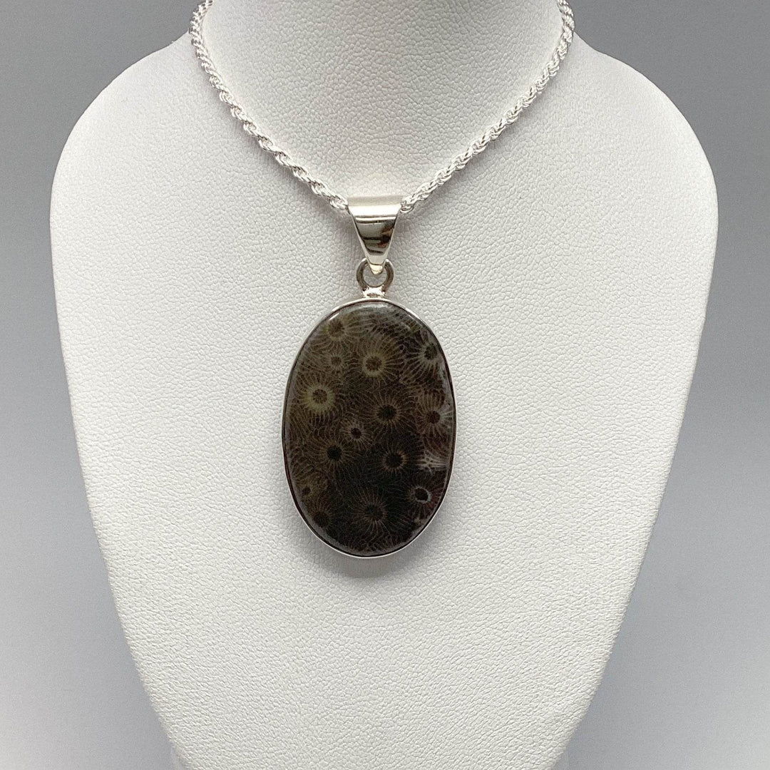 Fossilized Coral Pendant - Rocks and Gems Canada