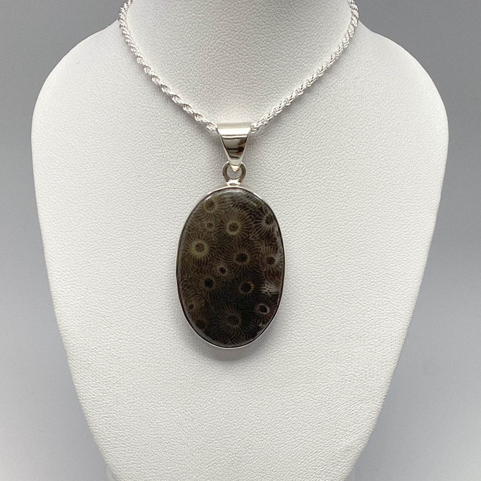 Fossilized Coral Pendant - Rocks and Gems Canada