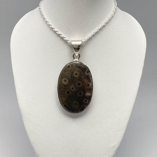 Fossilized Coral Pendant - Rocks and Gems Canada