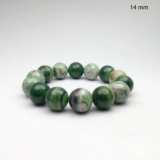 Green Crazy Lace Agate Beaded Bracelet - Rocks and Gems Canada