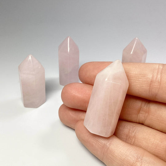 Polished Rose Quartz Point - Rocks and Gems Canada