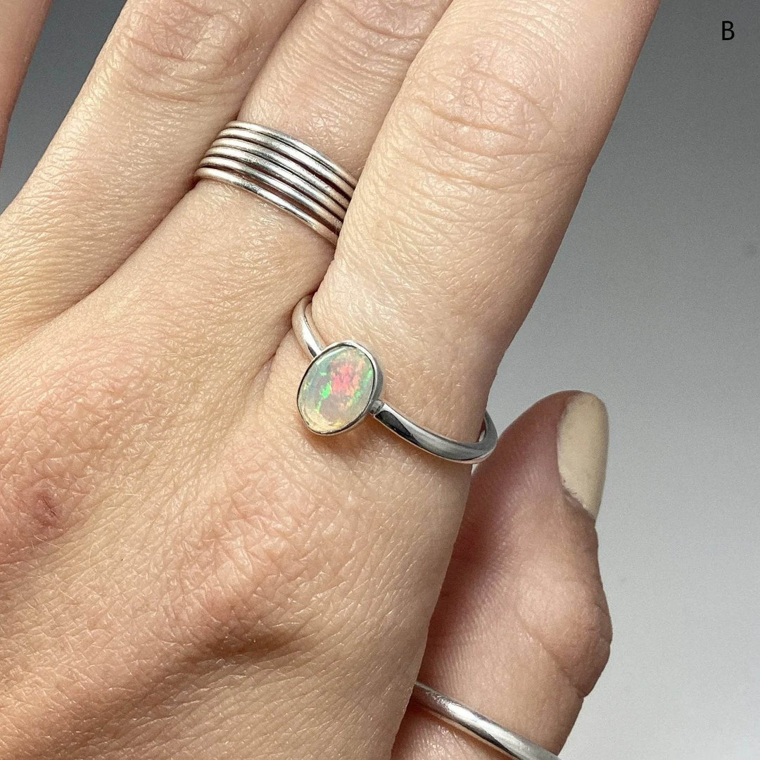 Faceted Ethiopian Fire Opal Ring - Rocks and Gems Canada