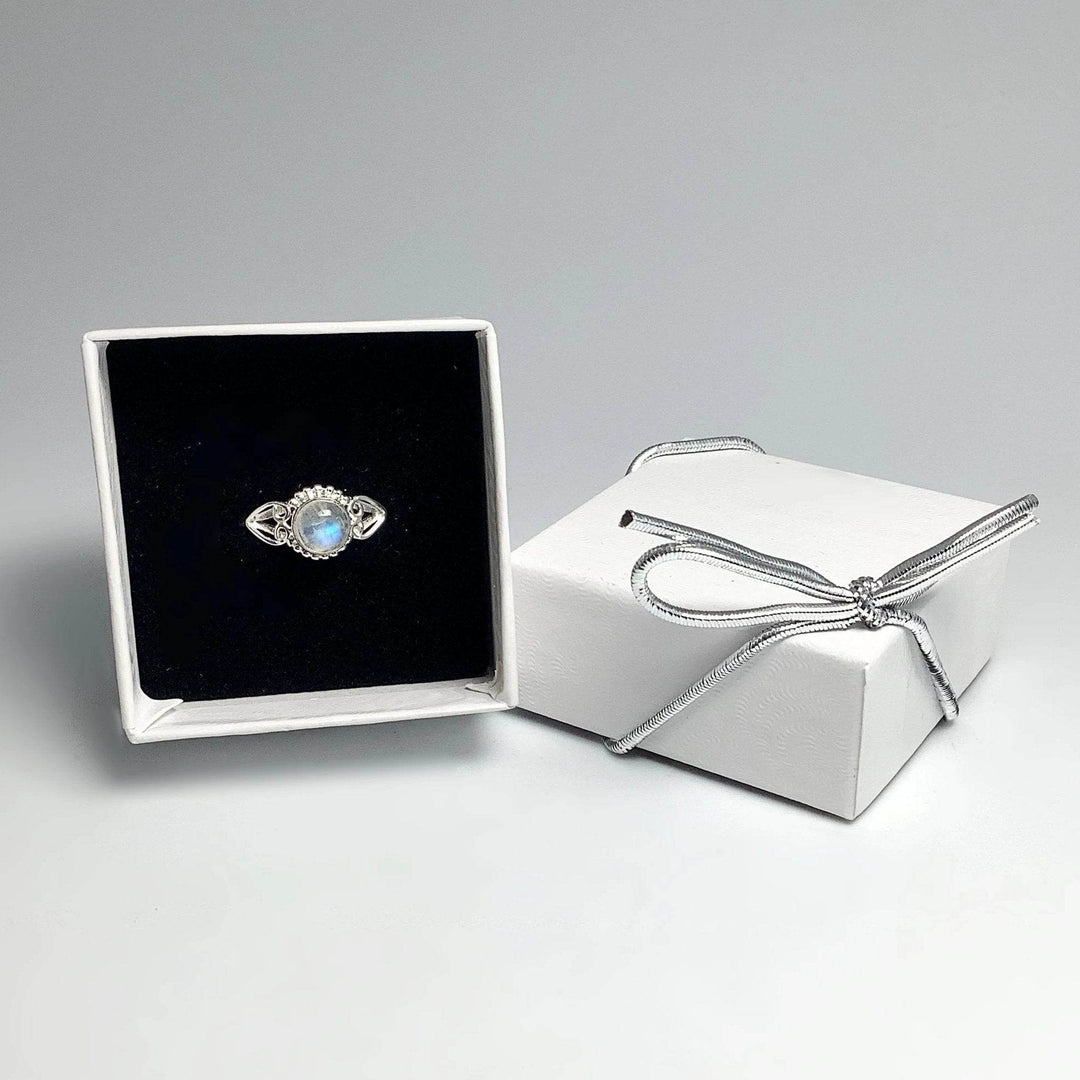 Rainbow Moonstone Ring - Rocks and Gems Canada