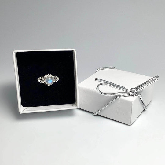 Rainbow Moonstone Ring - Rocks and Gems Canada