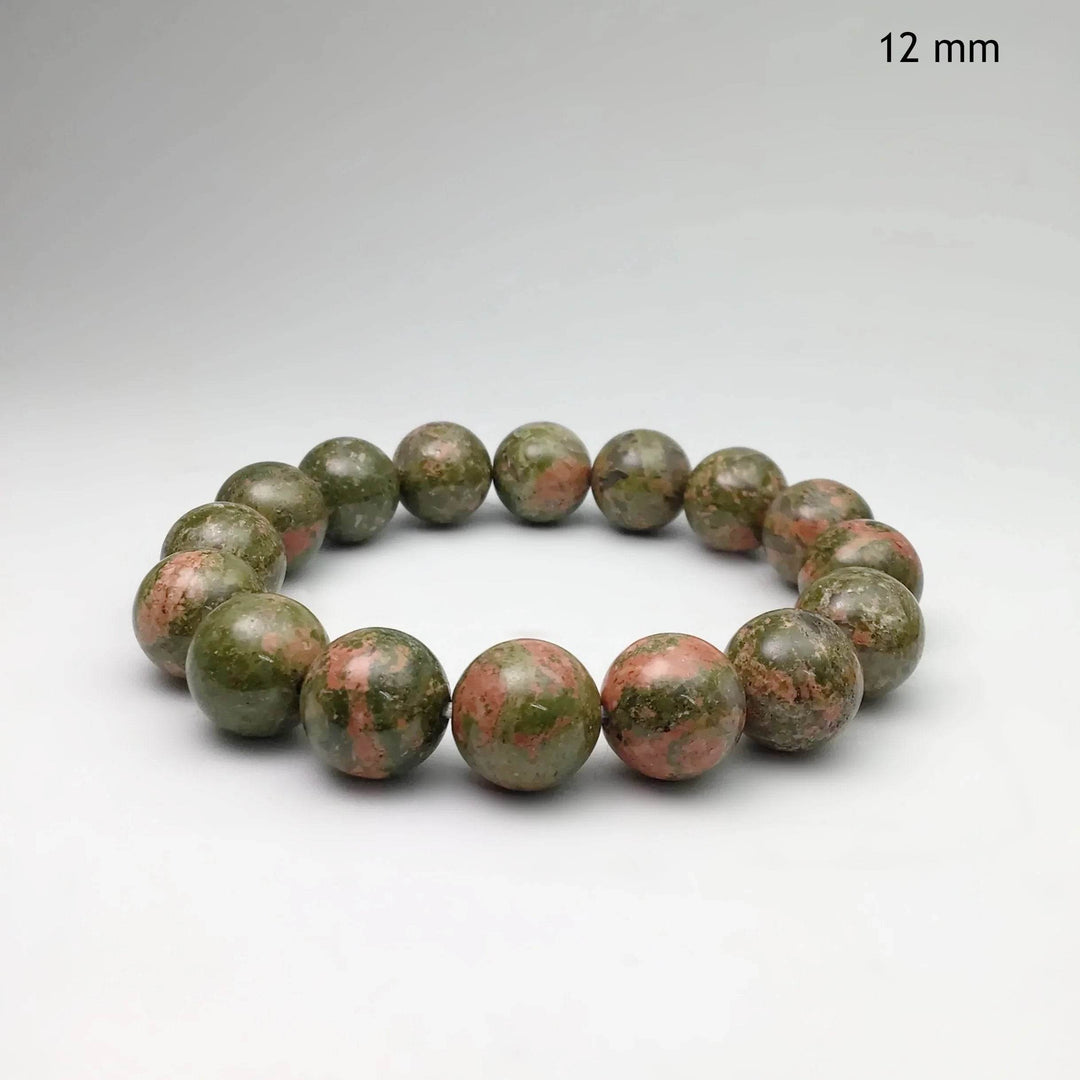 Unakite Jasper Beaded Bracelet - Rocks and Gems Canada