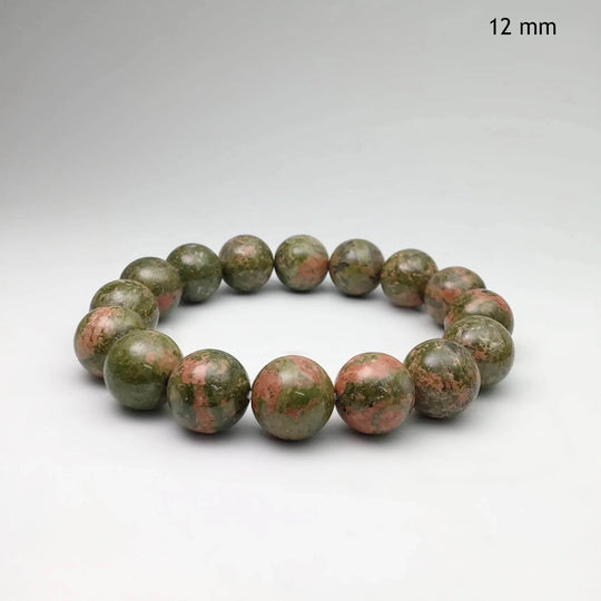Unakite Jasper Beaded Bracelet - Rocks and Gems Canada