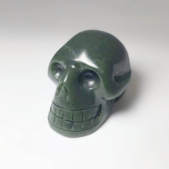 Carved Canadian Jade Skull - Rocks and Gems Canada