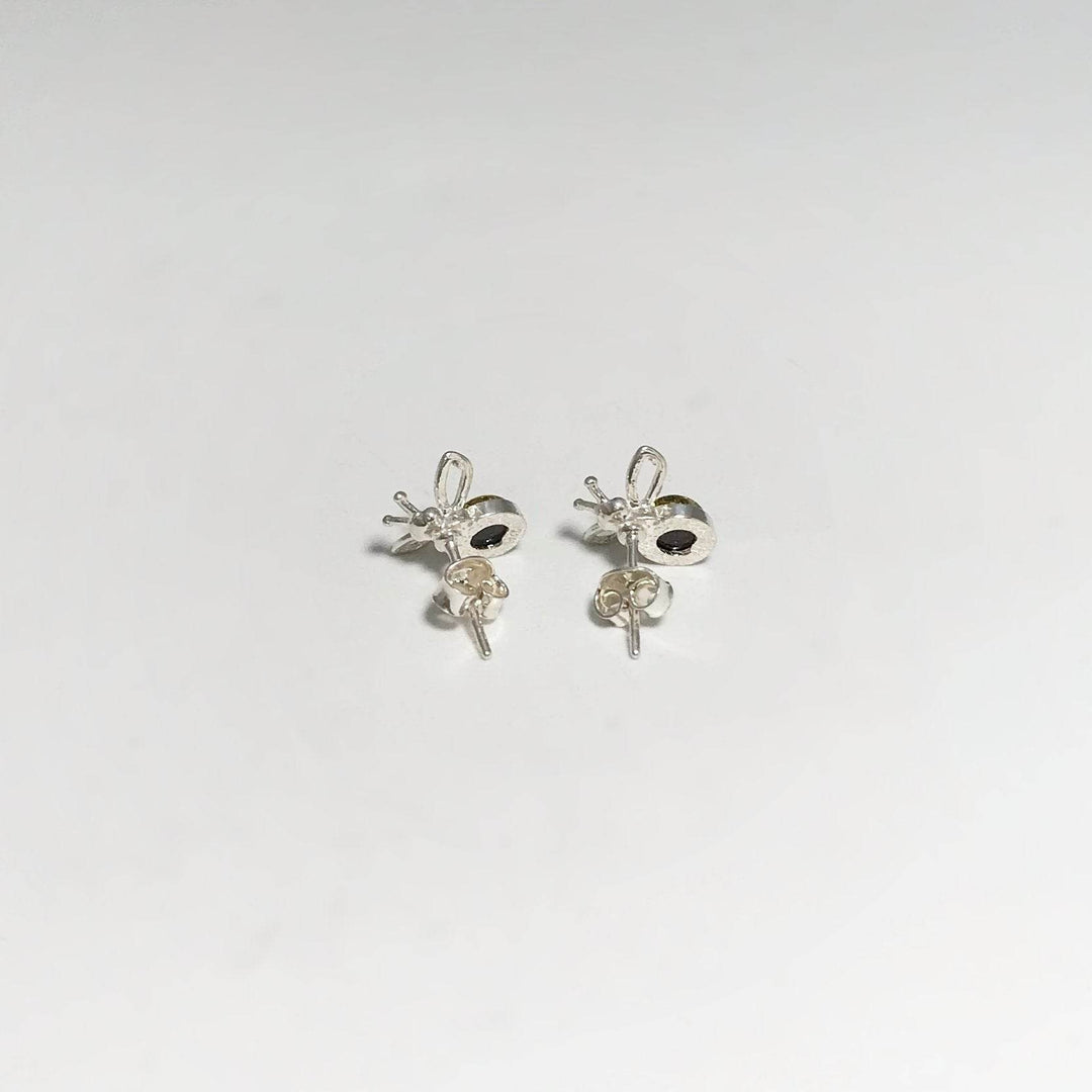 Green Amber Stud Earrings - Rocks and Gems Canada