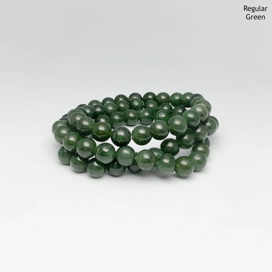 Canadian Jade Triple Wrap Beaded Bracelet - Rocks and Gems Canada