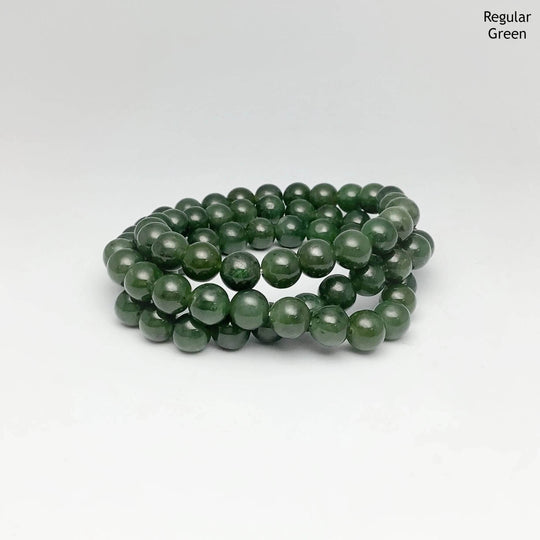 Canadian Jade Triple Wrap Beaded Bracelet - Rocks and Gems Canada