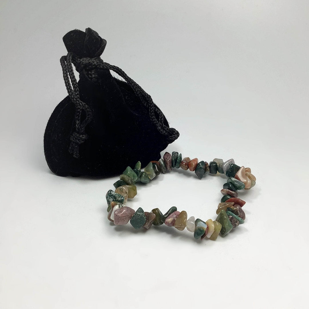 Indian Agate Chip Beaded Bracelet - Rocks and Gems Canada