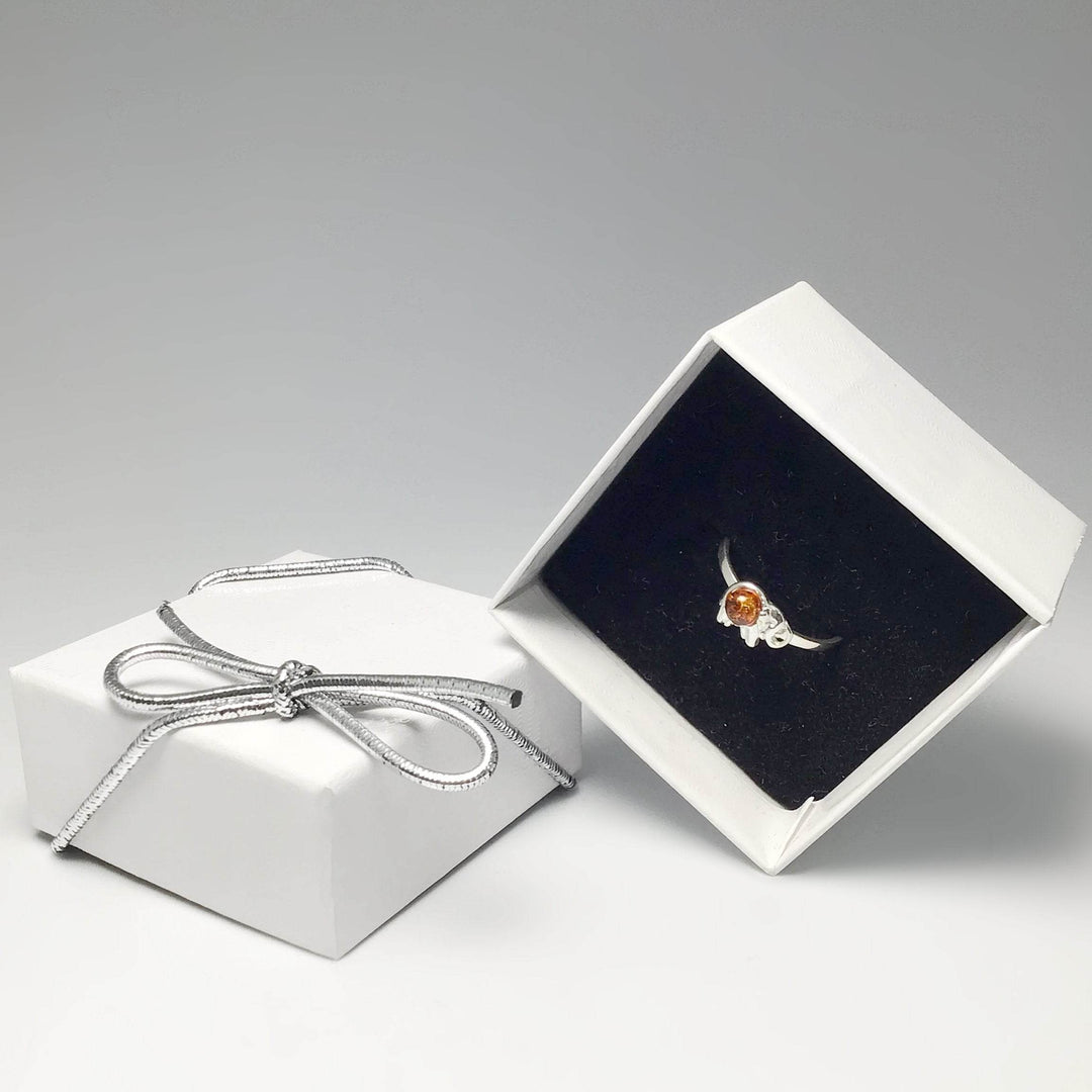 Cognac Amber Elephant Ring - Small Sizes - Rocks and Gems Canada