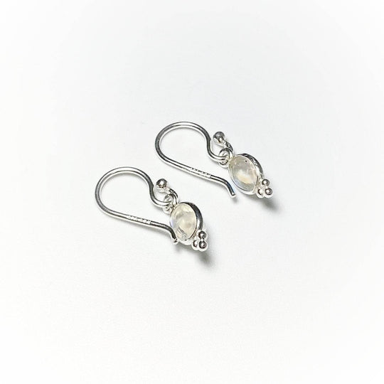 Rainbow Moonstone Dangle Earrings - Rocks and Gems Canada