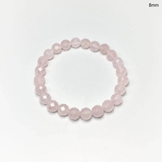Rose Quartz Faceted Beaded Bracelet - Rocks and Gems Canada
