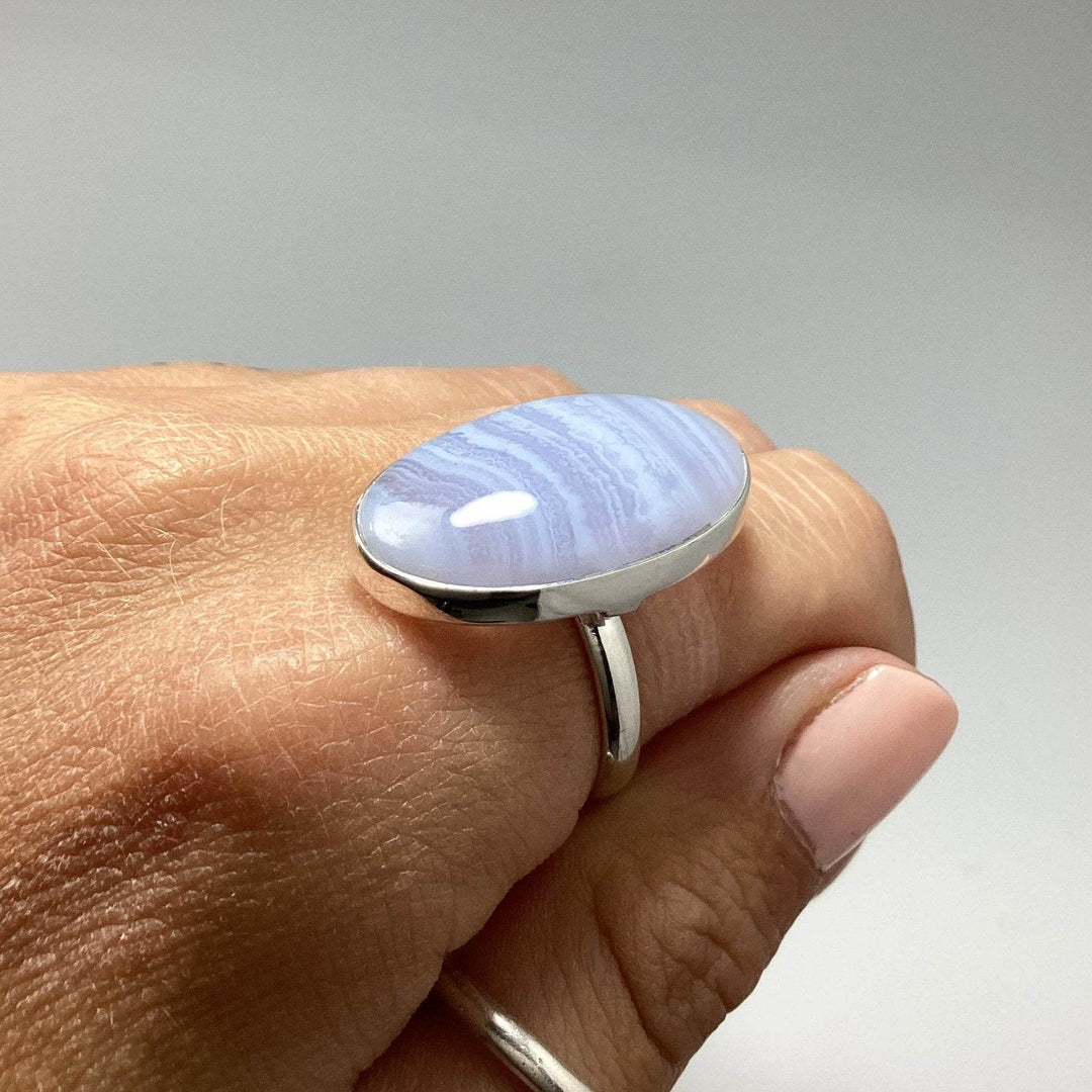 Blue Lace Agate Ring - Rocks and Gems Canada