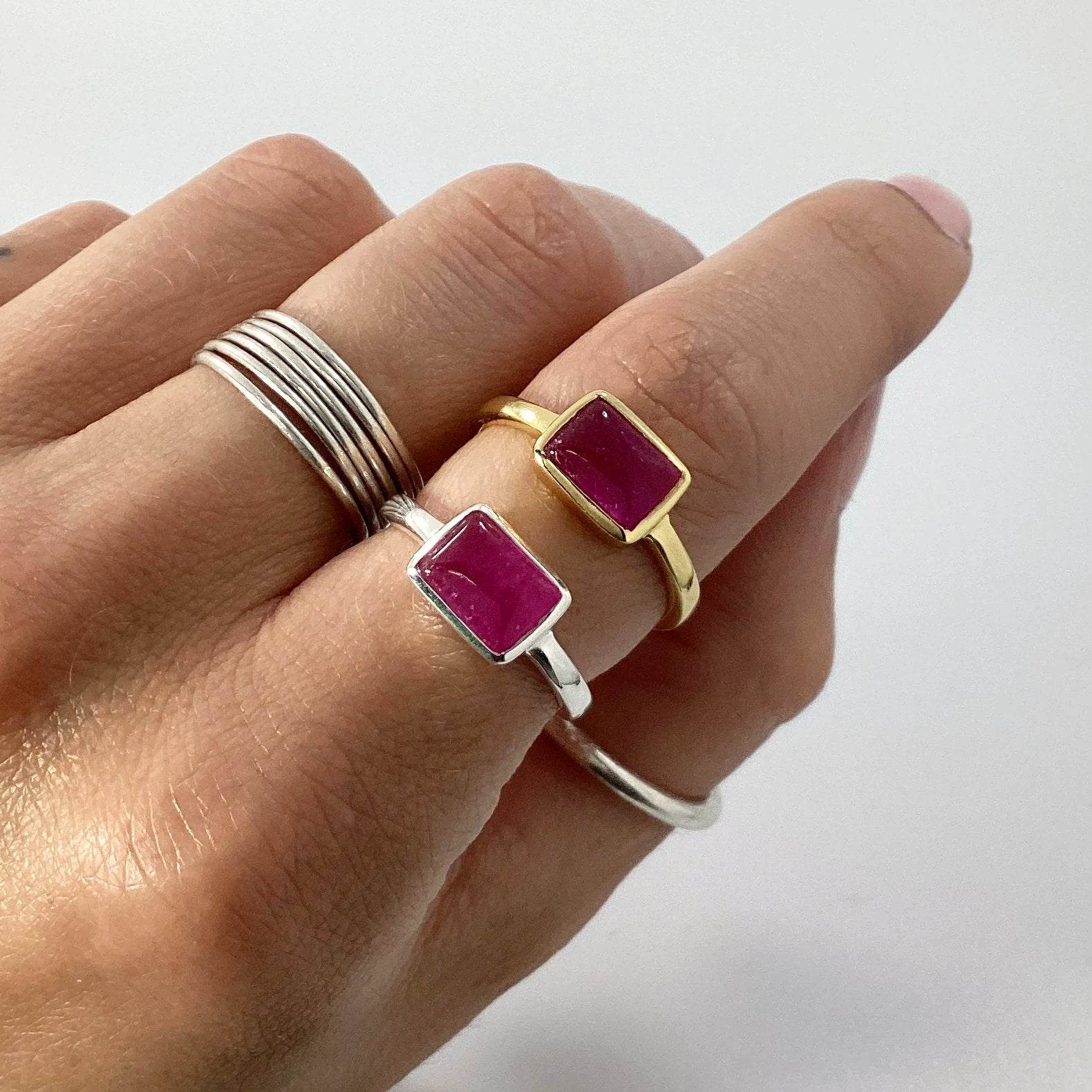 Pink Jade Ring - Rocks and Gems Canada