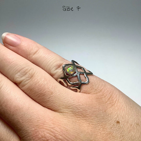 Ethiopian Fire Opal Ring - Rocks and Gems Canada