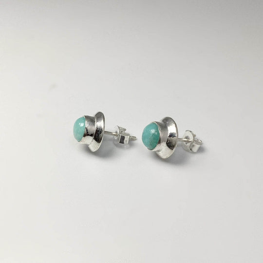 Amazonite Stud Earrings - Rocks and Gems Canada