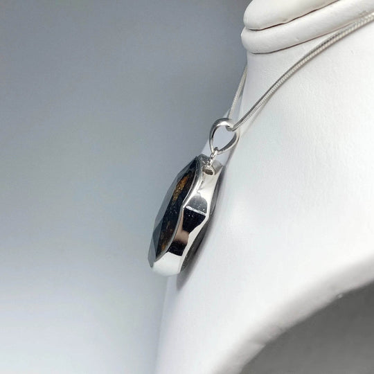 Sericho Meteorite Faceted Pendant - Rocks and Gems Canada