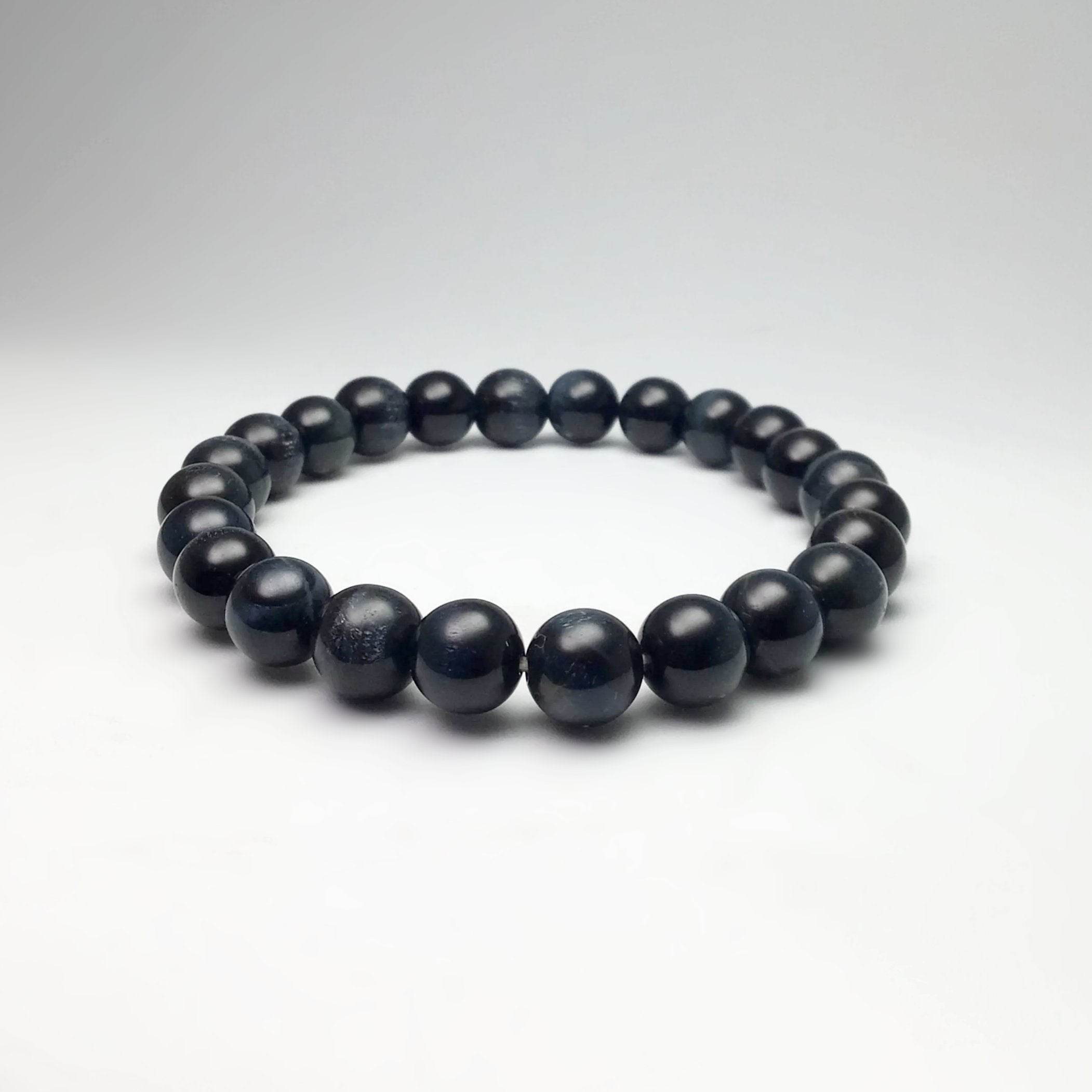 Blue Tiger Eye Beaded Bracelet - Rocks and Gems Canada