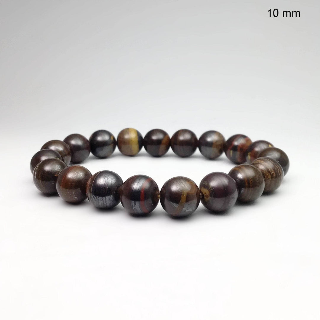 Red Gold Tiger Iron Beaded Bracelet - Rocks and Gems Canada