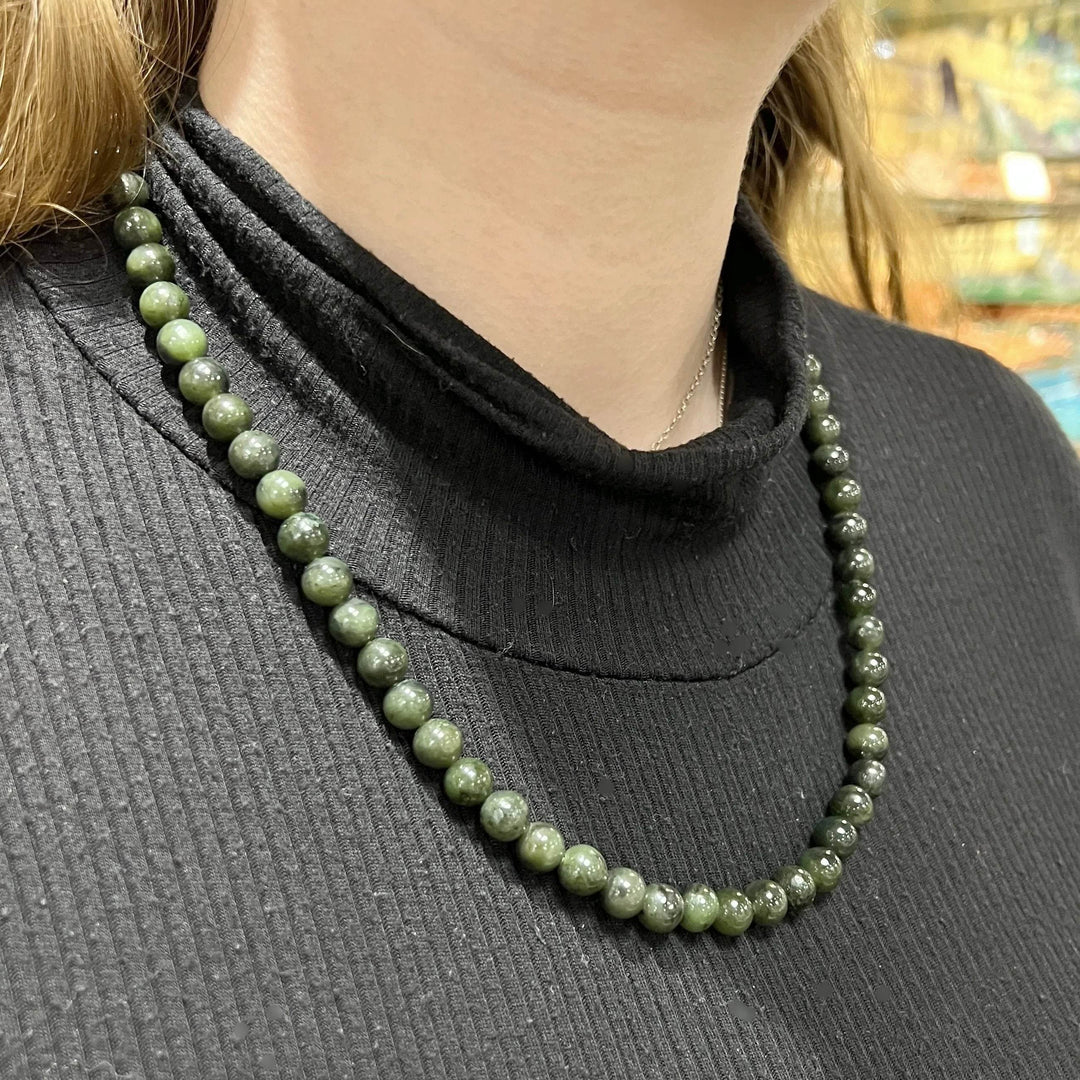 Canadian Jade Triple Wrap Beaded Bracelet - Rocks and Gems Canada