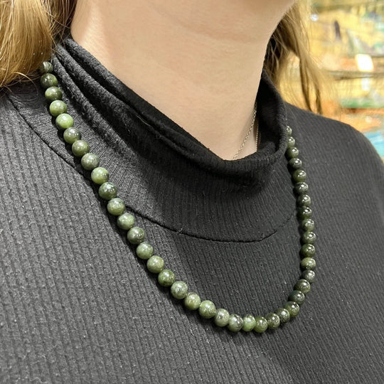 Canadian Jade Triple Wrap Beaded Bracelet - Rocks and Gems Canada