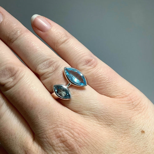 Blue Topaz Ring - Rocks and Gems Canada
