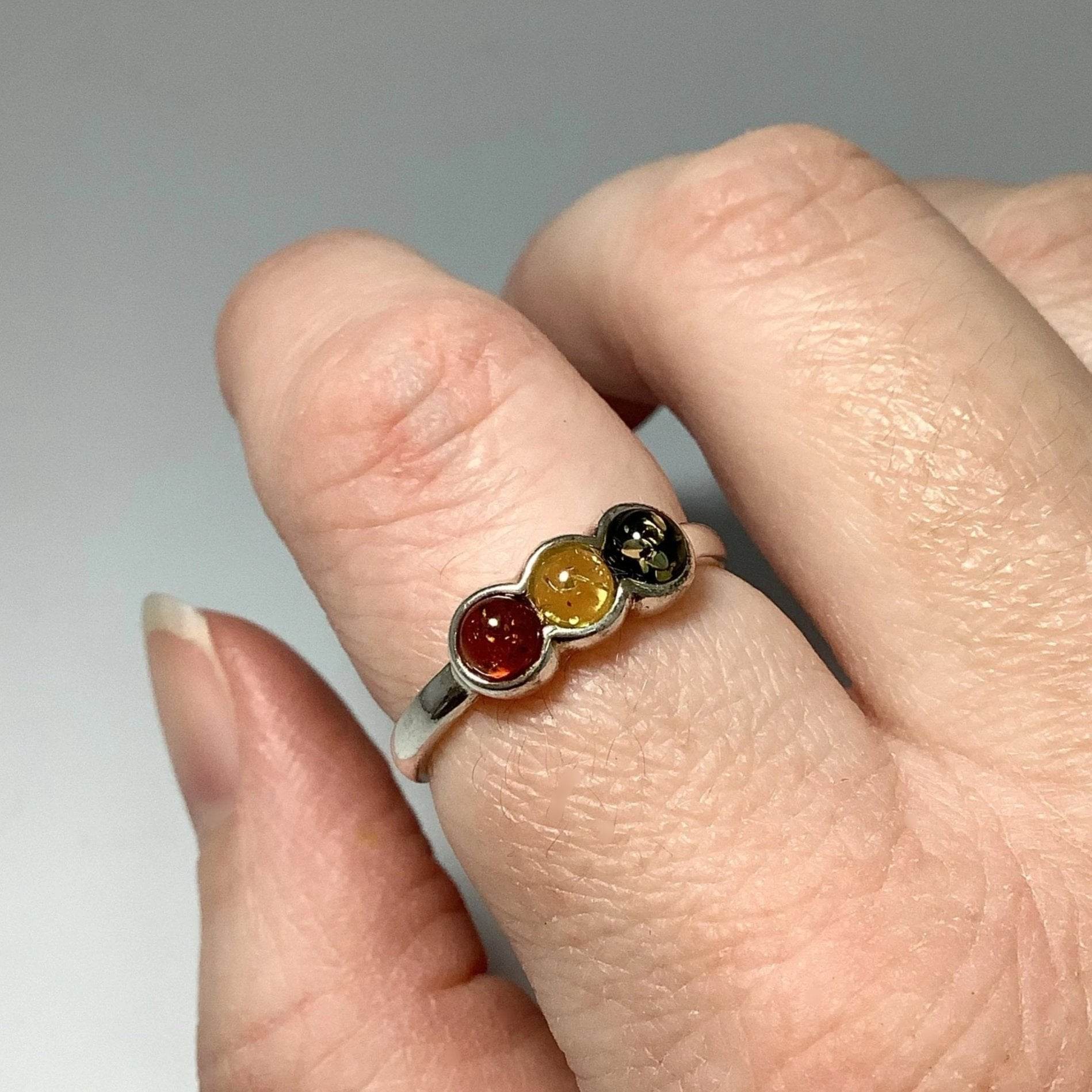 Mixed Amber Ring - Rocks and Gems Canada