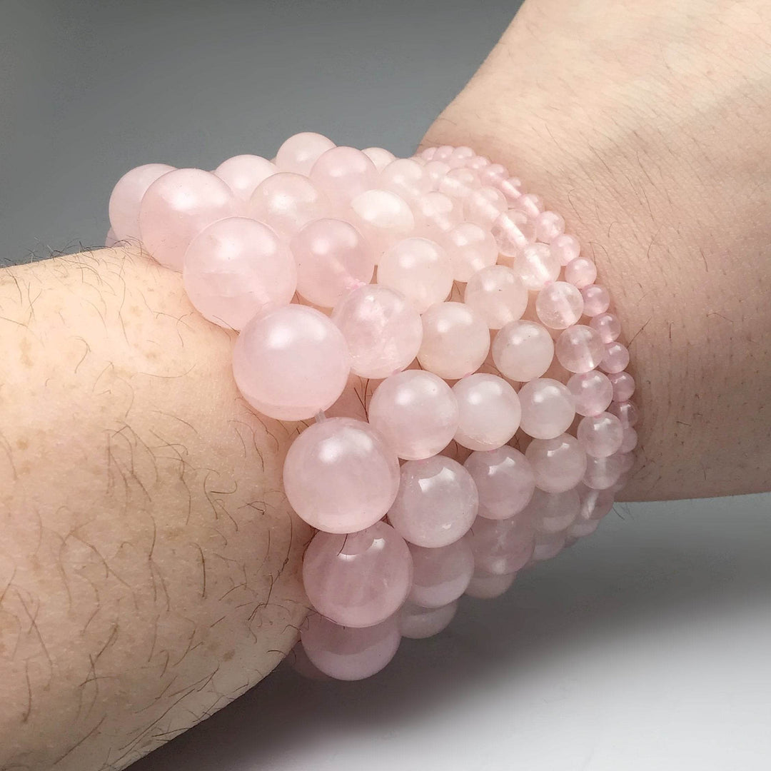 Rose Quartz Beaded Bracelet - Rocks and Gems Canada